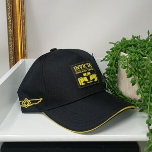 Invicta Racing Team Black & Yellow Baseball Snapback Cap
